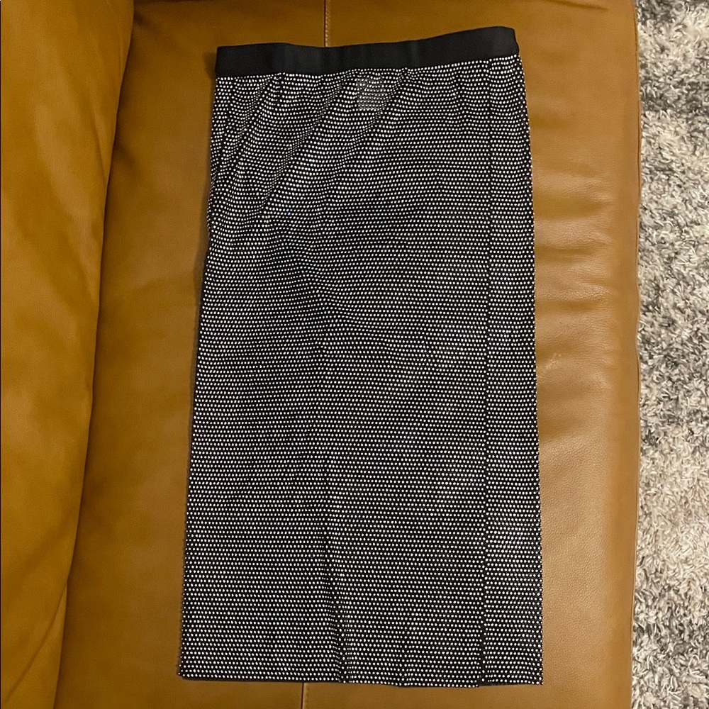 Black sequined mesh skirt